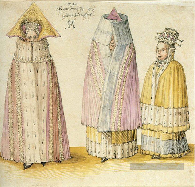 Trois puissantes dames de Livonie Albrecht Dürer Peintures à l'huile